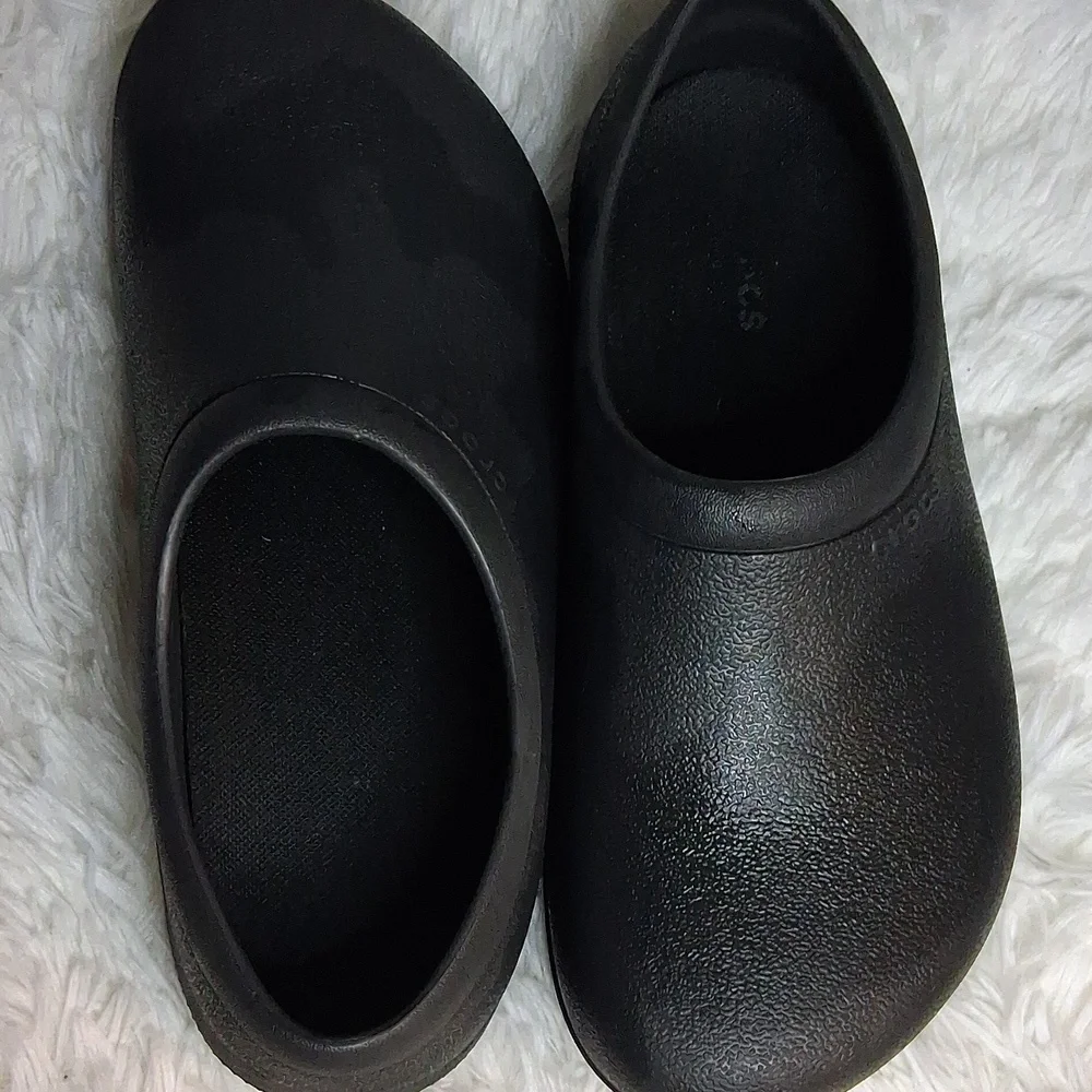 Crocs On-The-Clock Work Slip-On Black Clogs Size 5-7 - Picture 7 of 7